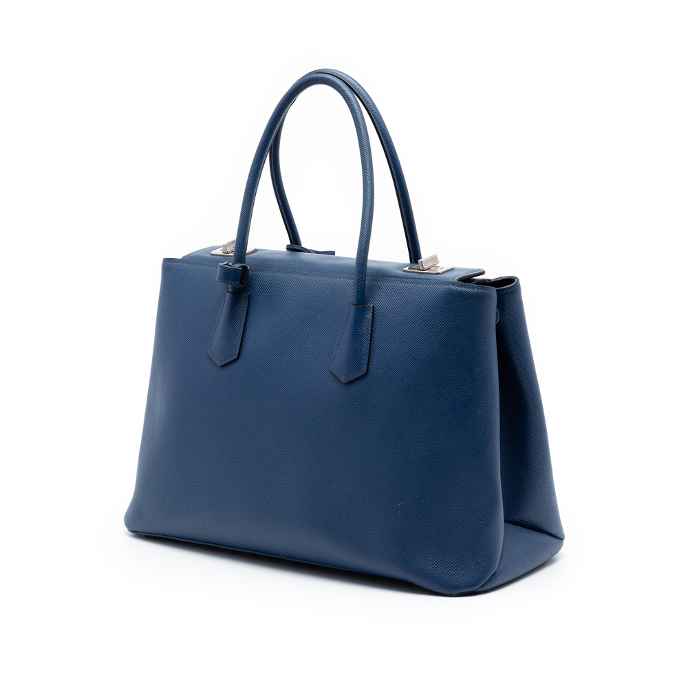 Pre-Loved Prada Saffiano Cuir Turnlock Twin Satchel - Picture 2 of 6